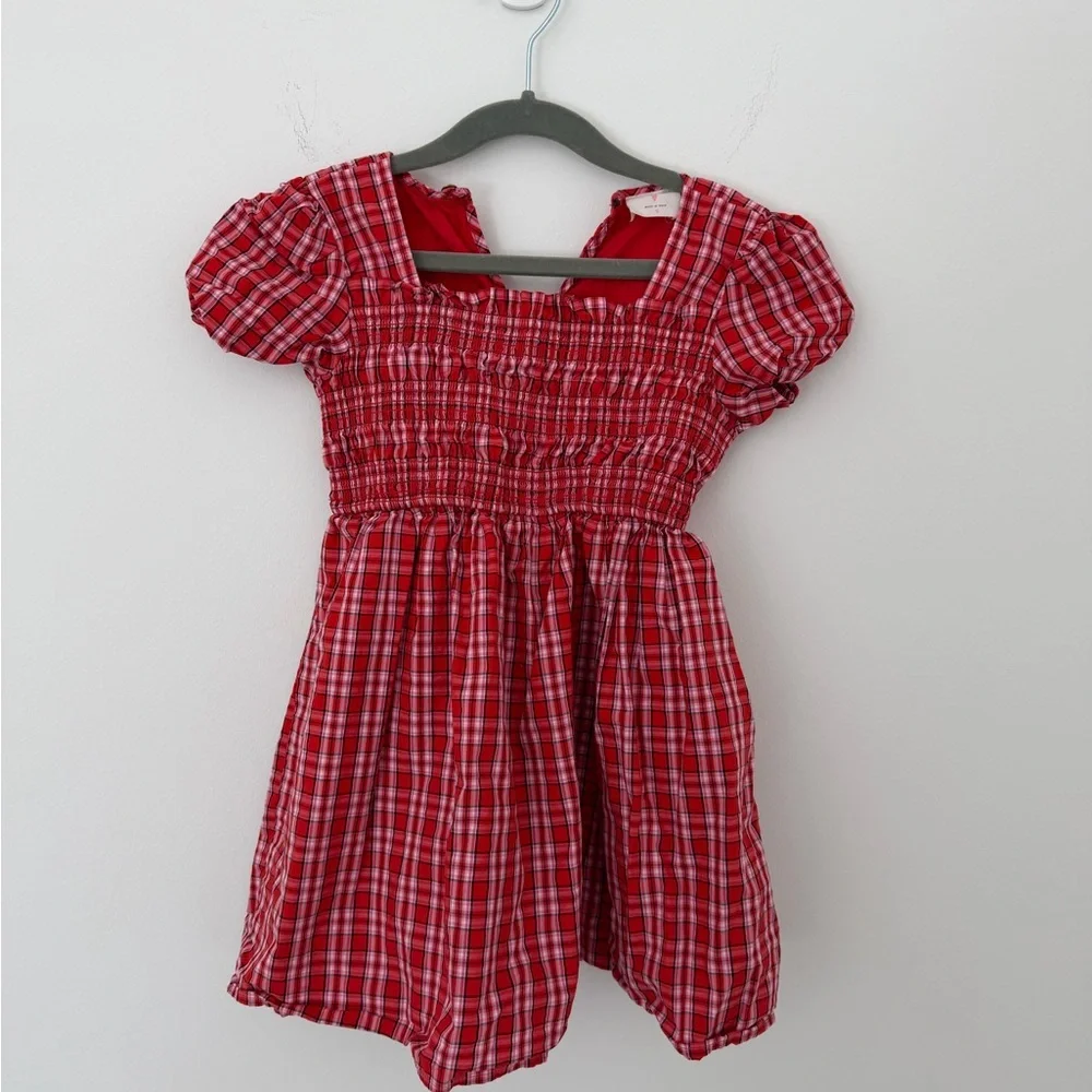 ❤️🎄 Crew Cuts Girls Smocked Tartan Dress – Size 5 🎄❤️